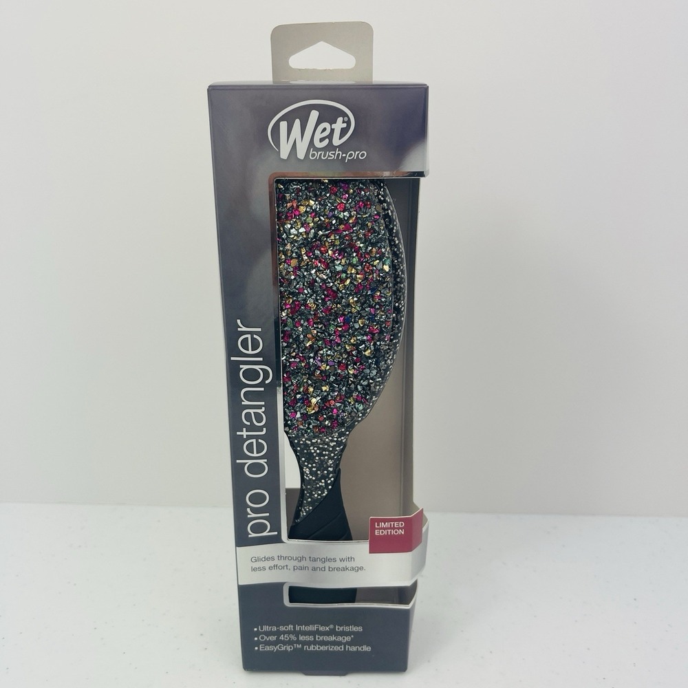 Wet Brush Pro Detangler Hairbrush Crushed Jewels Black Pack of 1